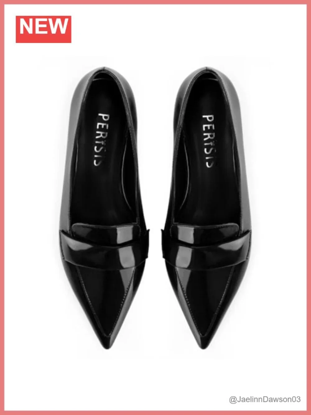 Women's Pointed Toe Patent Leather Loafers Slip-On Flats